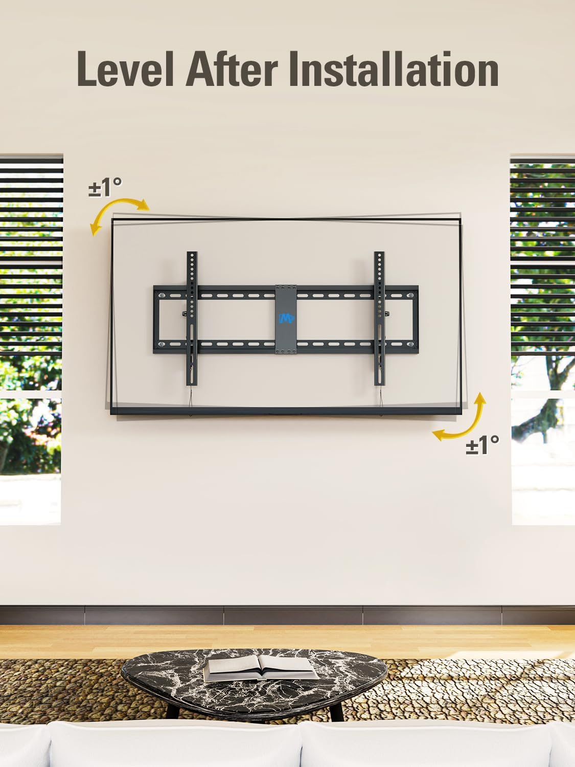 Mounting Dream Tilting TV Wall Mount for Most 37-90 Inch TVs up to 132lbs | Low Profile TV Mount Fits 16", 18", 24" Studs, Max VESA 600x400mm, Wall Mount TV Bracket with Quick Lock & Release, MD2268-LK