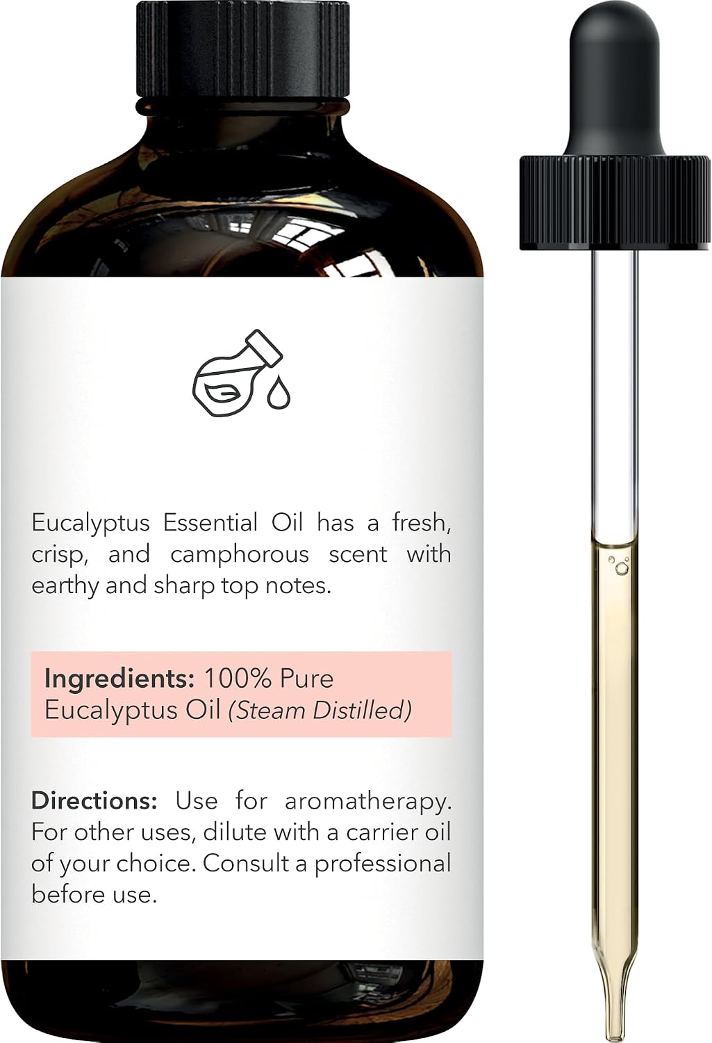 Brooklyn Botany Peppermint Essential Oil - Huge 4 Fl Oz - 100% Pure and Natural - Premium Grade with Dropper - for Aromatherapy and Diffuser
