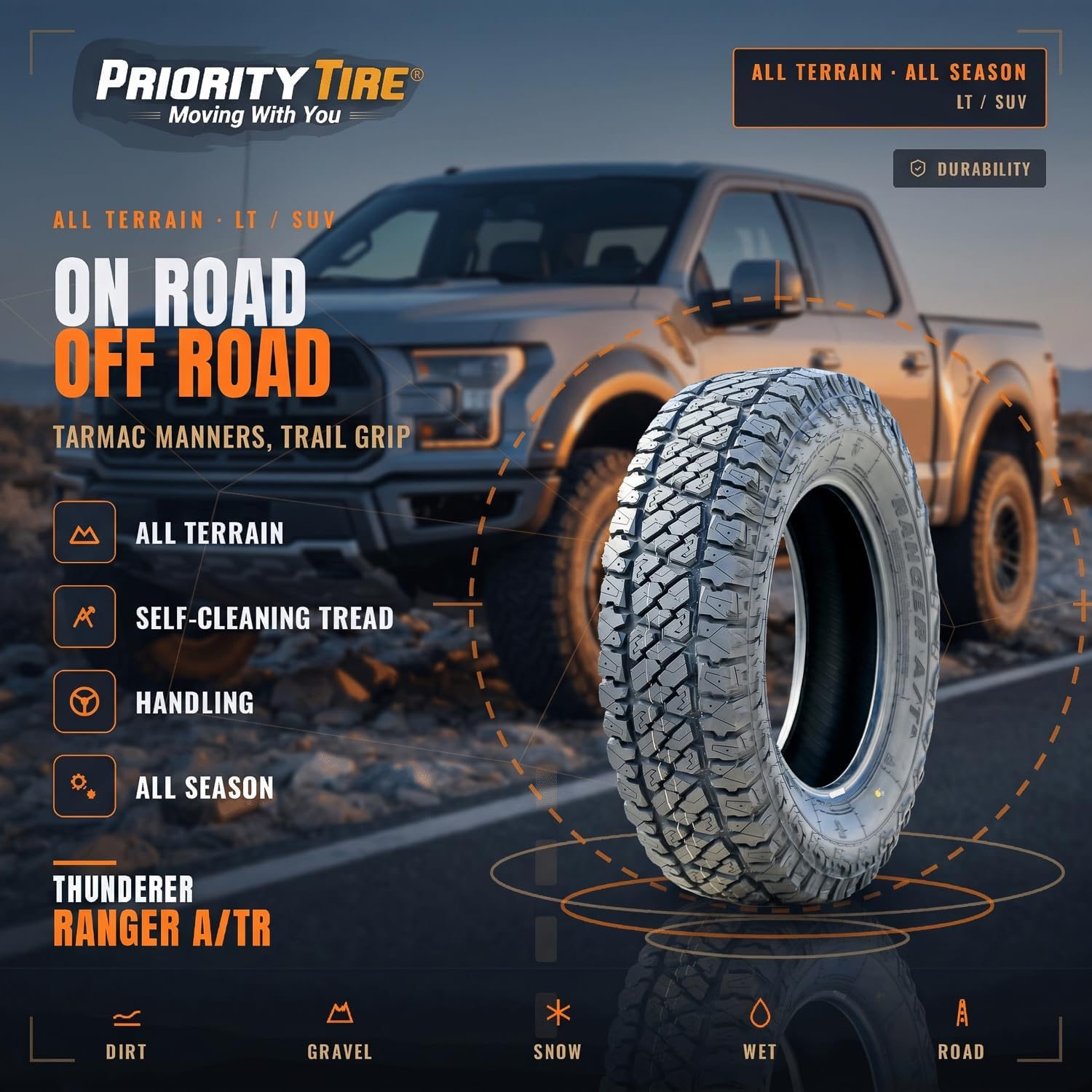 Thunderer 235/70R16 XL RANGER A/TR 235 70 16 2357016 Tire