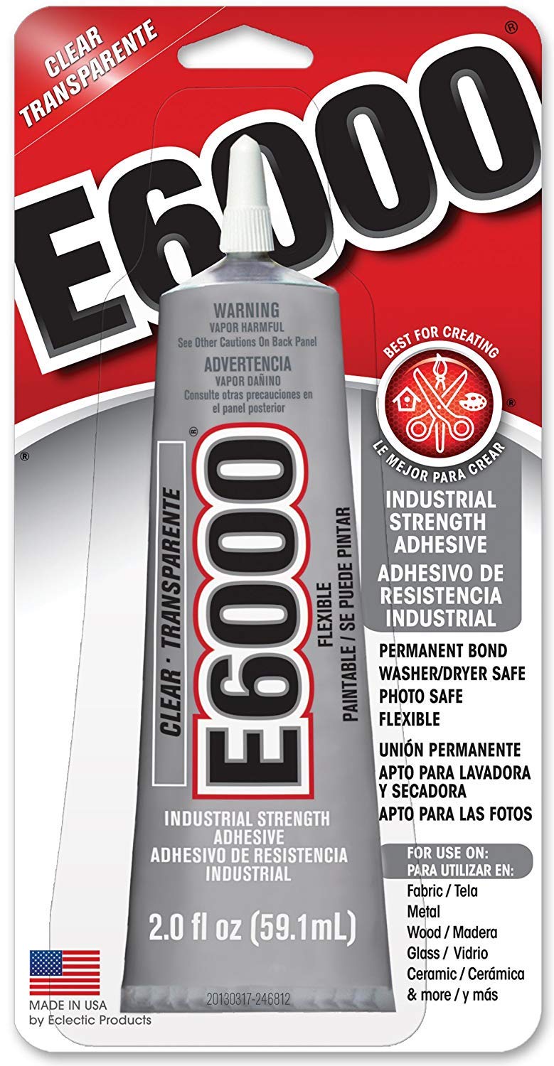 E6000 Eclectic Products 237032 6 Pack 2-Ounce Craft Adhesive Tube, Clear