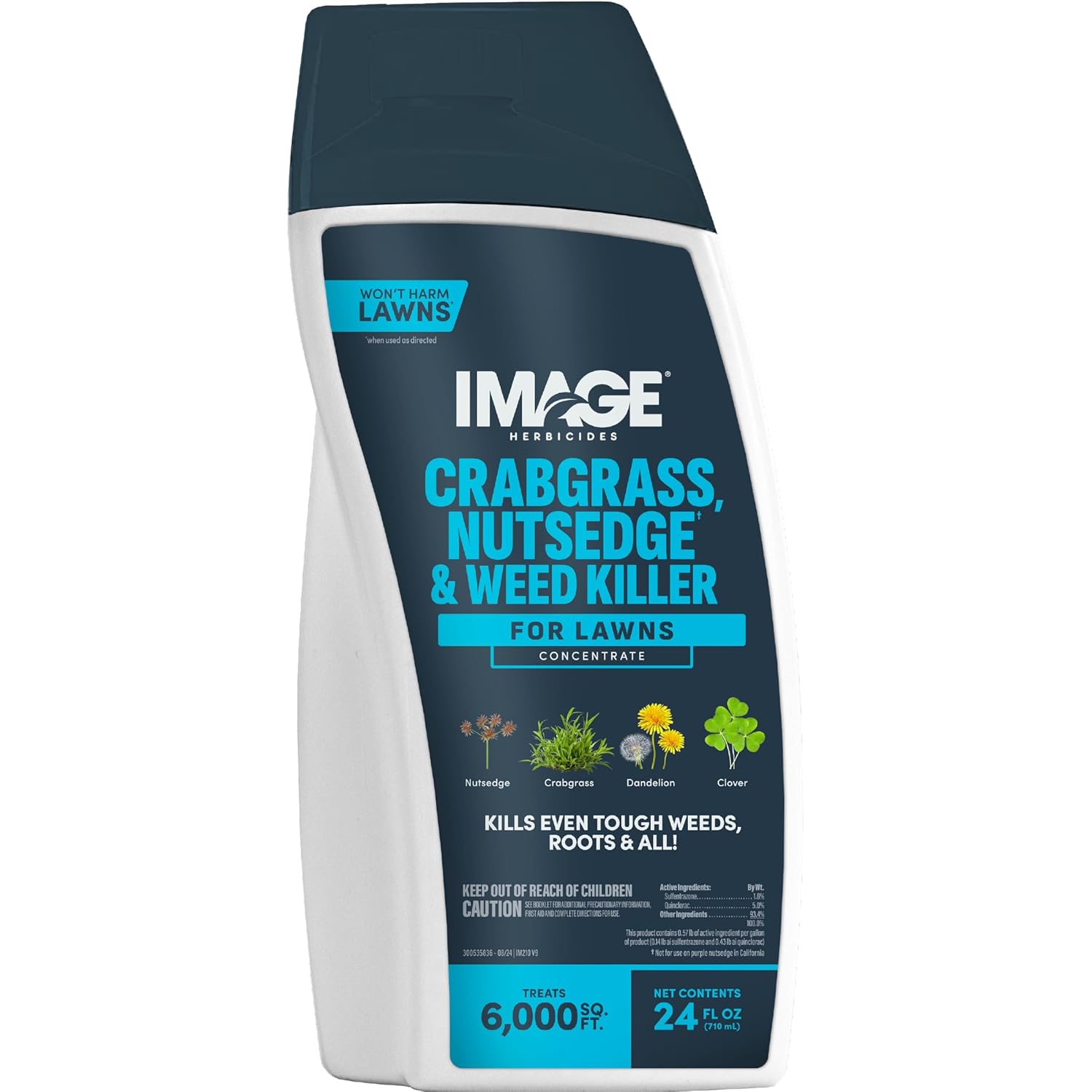 Image Herbicide Crabgrass, Nutsedge, & Weed Killer for Lawns, 24 fl oz | Ready-to-spray weed spray, water based formula