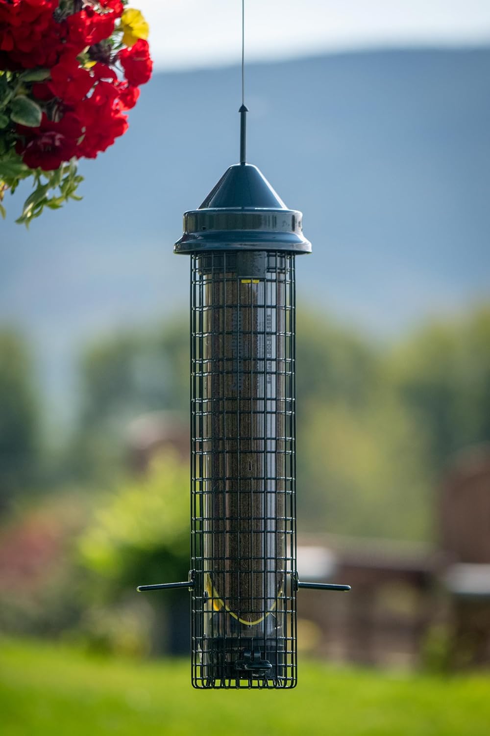 Squirrel Buster® Nyjer® – Squirrel-Proof Nyjer®/Thistle 2.4-pound Seed Capacity Feeder w/8 Feeding Ports & 4 Perches, Easy Fill & Clean