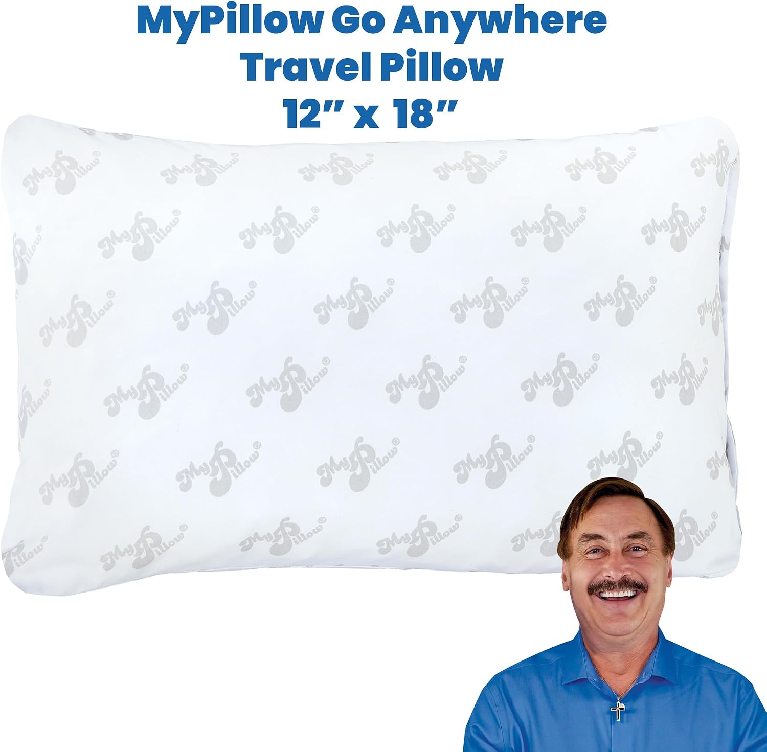 MyPillow Go Anywhere, Multi Use, Travel Pillow 12" x 18"