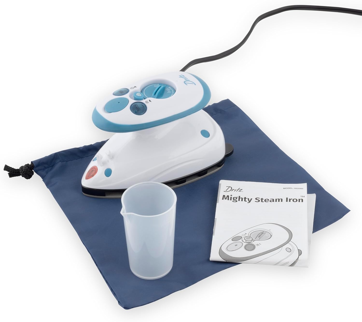 Dritz Mighty Travel Steam Iron: Mini Iron for Quilting, Crafts & Sewing