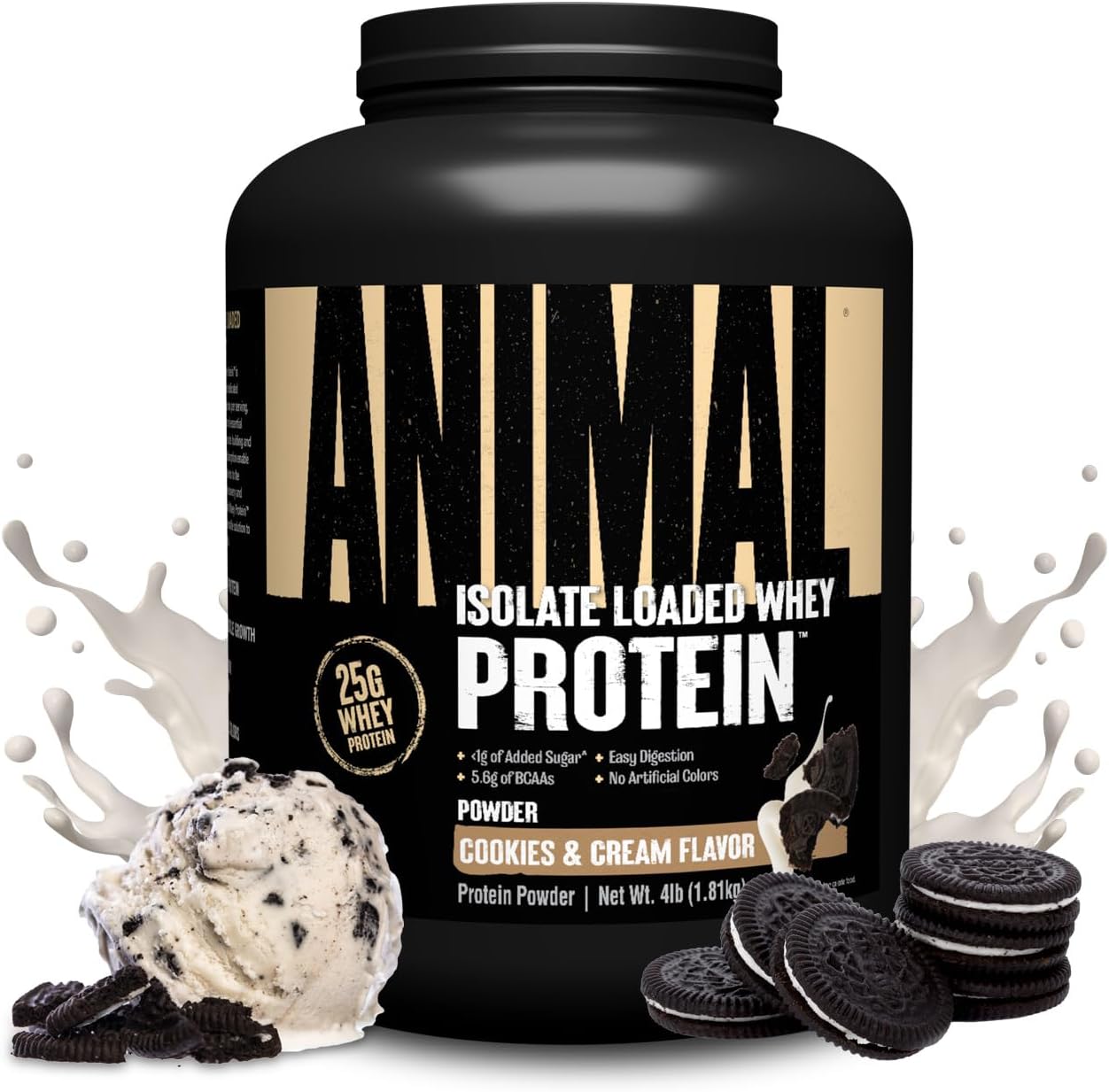 Animal Whey Isolate Protein Powder - Loaded for Pre & Post Workout Muscle Builder and Recovery with Digestive Enzymes for Men & Women - 25g Protein, Great Taste, Low Sugar - Chocolate 2 lbs