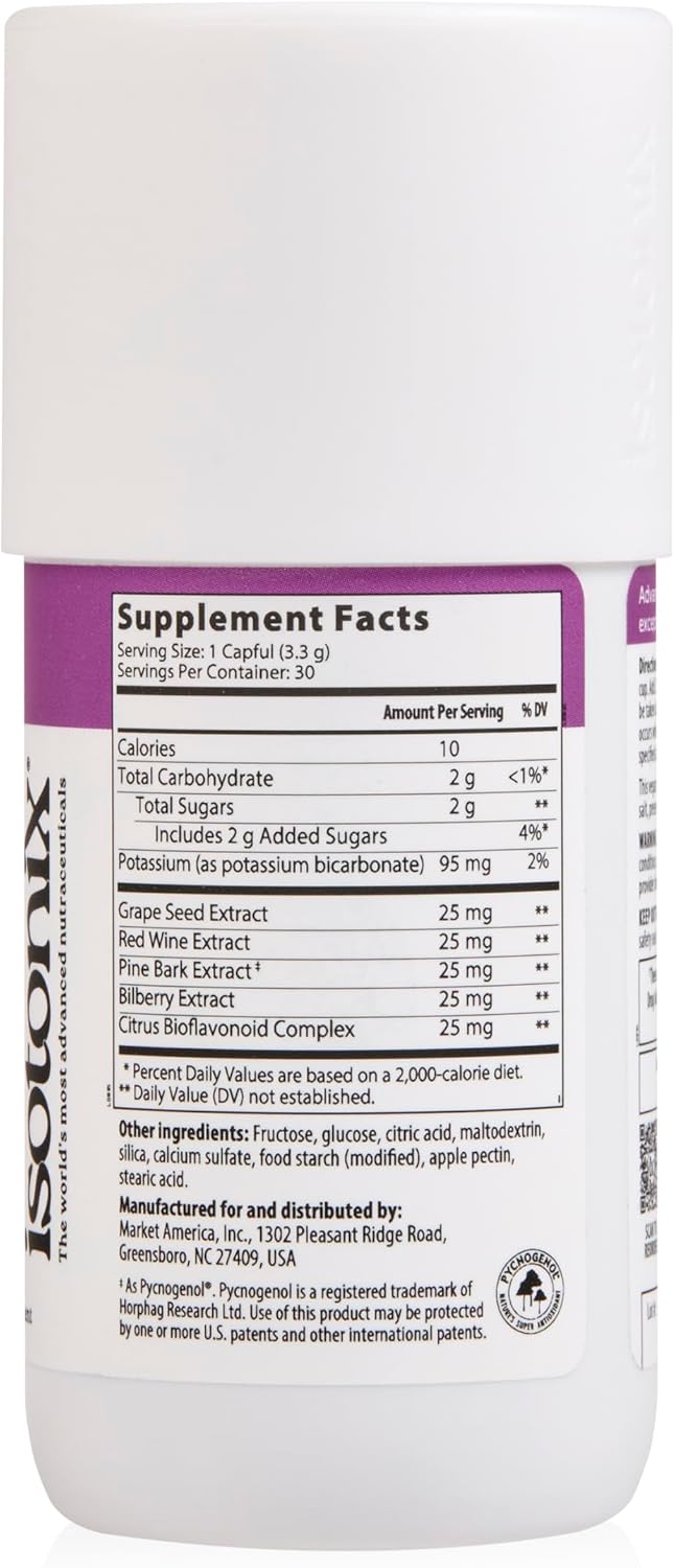 Isotonix Antioxidant Supplement, 90 Servings | Pycnogenol, Grape Seed, Pine Bark, Bilberry & Red Wine Extract, Polyphenols for Healthy Circulation, Isotonic, Vegan