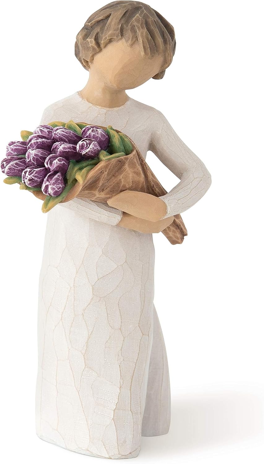 Willow Tree Happiness, Sculpted Hand-Painted Figure | Cast from a Susan Lordi Original Carving, Meaningful Keepsake Gift for Loved Ones, Display on Shelf, Table or Mantel