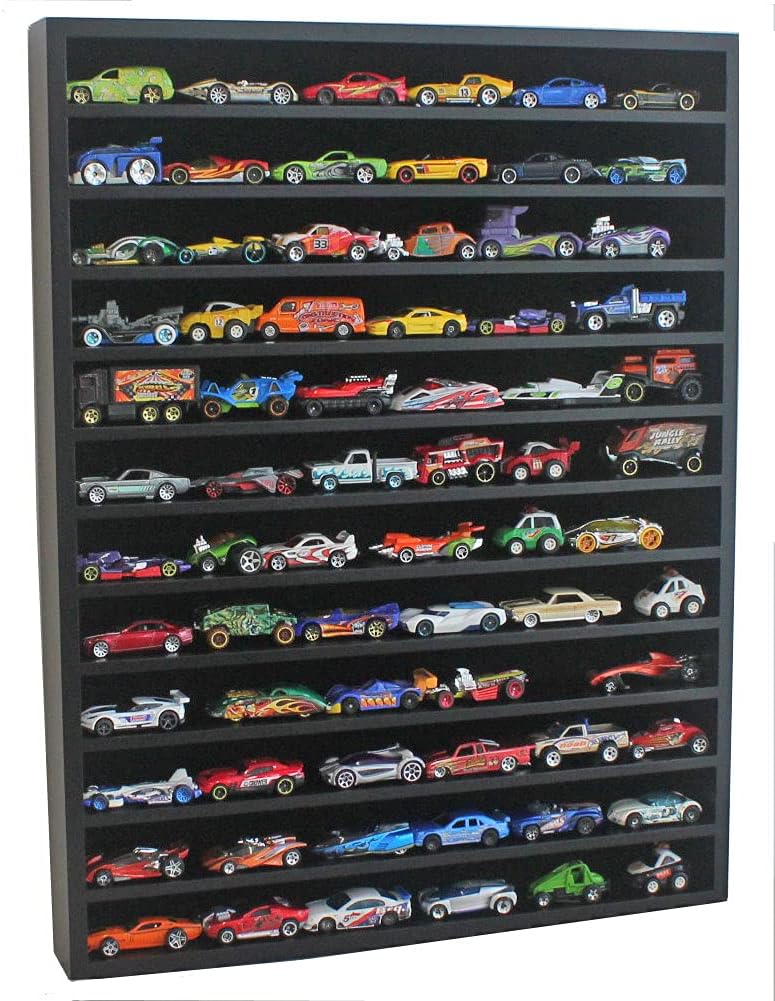DisplayGifts Open Front Hot 1:64 Scale Toy Cars Wheels Matchbox Display Case Die-cast Model Cars Storage Cabinet - NO Door Cover in The Front