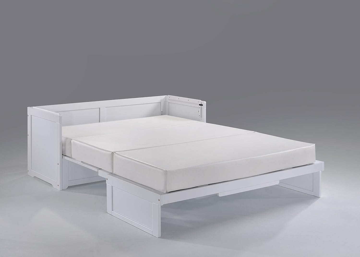 NIGHT & DAY Furniture Murphy Cube Cabinet Bed Pre-Assembled (Cherry, Queen) | Pre-Assembled