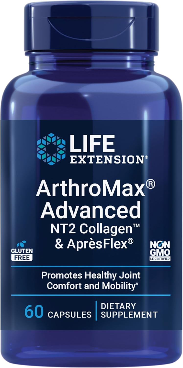 Life Extension ArthroMax® Advanced NT2 Collagen™ & AprèsFlex®, glucosamine sulfate, Boswellia (Indian Frankincense), Joint Health, Mobility