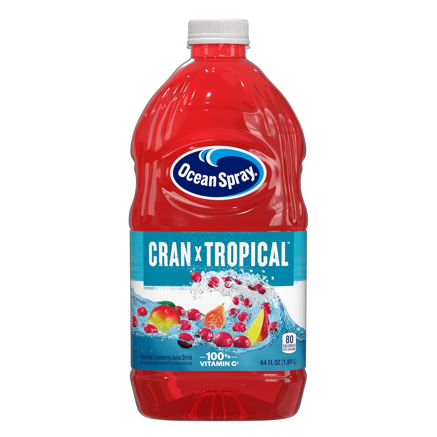 Ocean Spray® Cran-Apple™ Juice Drink, 64 Ounce Bottle, 8 Count | Ocean Spray® Cran-Apple™ Juice Drink, Made with Real Fruit Juice, 64 Fluid Ounce Bottle
