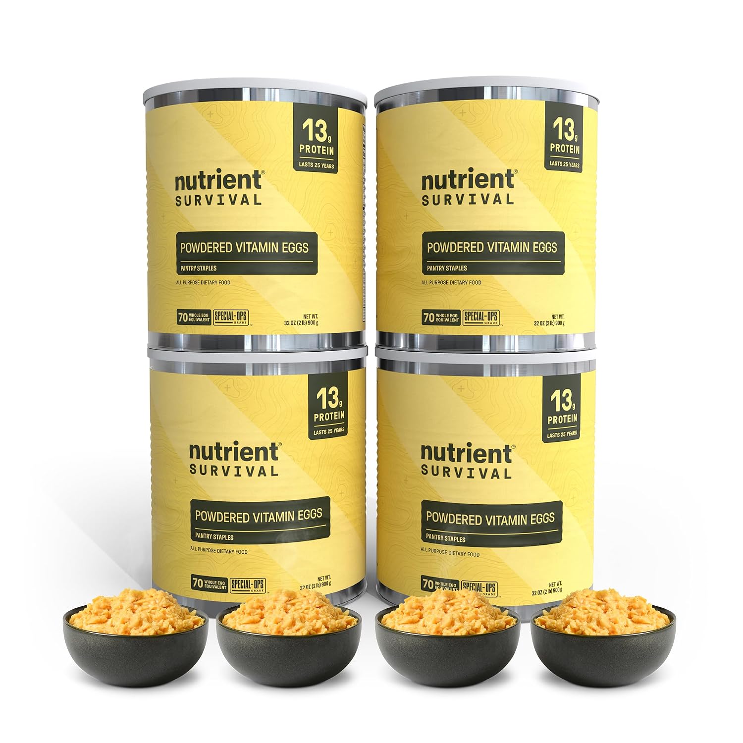 Nutrient Survival Vitamin Powdered Milk, Freeze Dried Prepper Supplies & Emergency Food Supply, 21 Essential Nutrients, Soy & Gluten Free