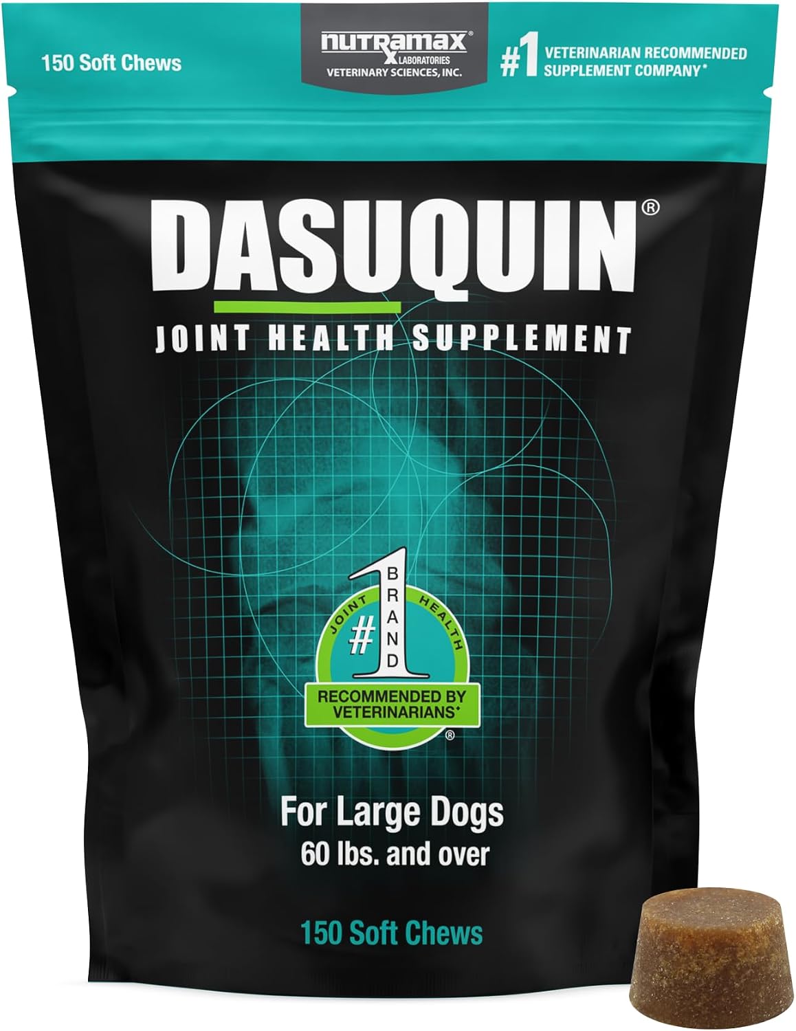 Nutramax Dasuquin Joint Supplement, Small/Med Dogs, Soft Chews, 84ct | Glucosamine and Chondroitin Joint Health Supplement for Dogs under 60 lbs, Soft Chews, With ASU, All Ages