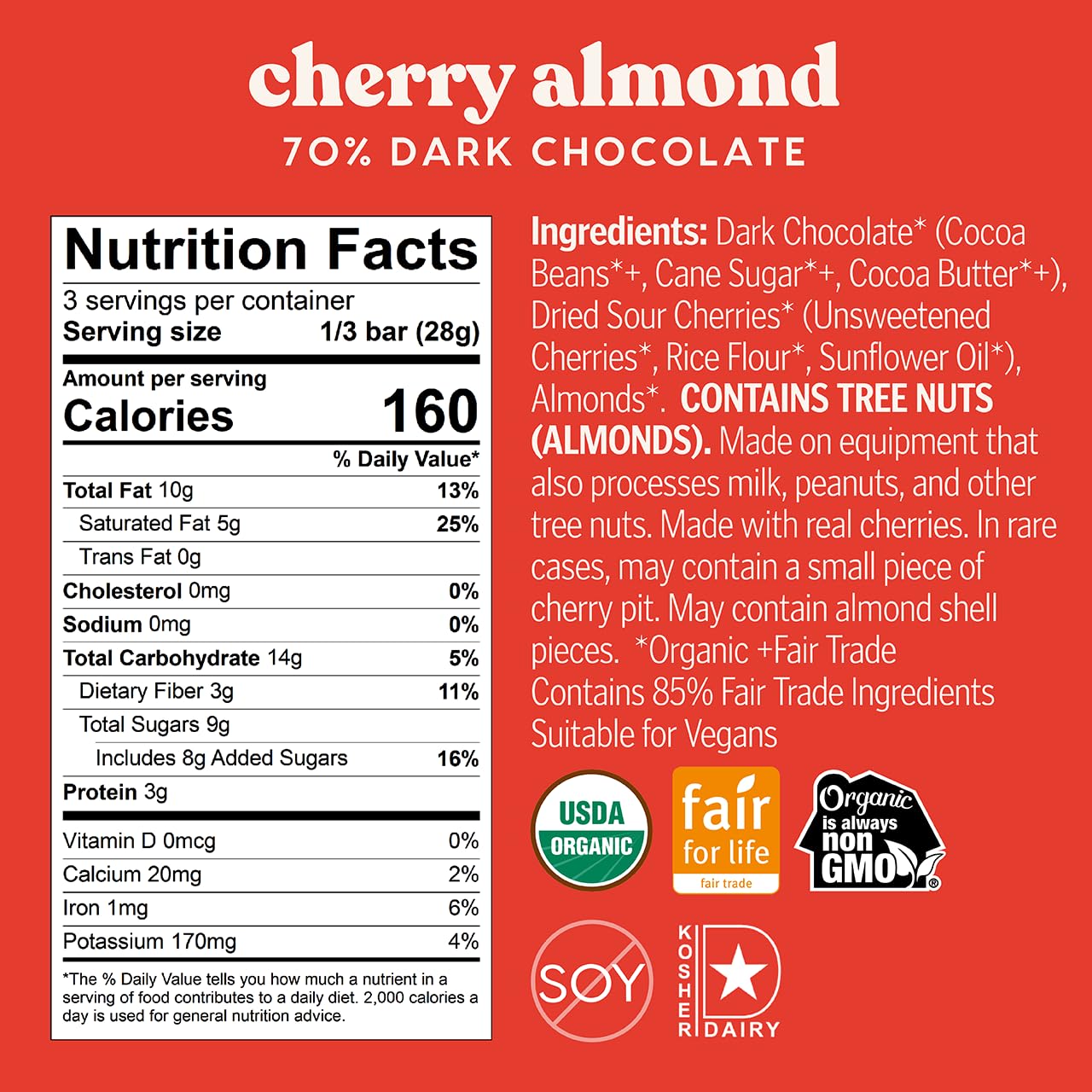 Theo Mint Organic Dark Chocolate Bar, 70% Cacao, 1 Bar | Vegan, Fair Trade