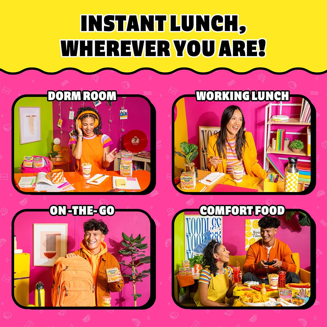 Maruchan Instant Lunch Ramen Noodles, Cheddar Cheese Flavor – Japanese-Style Instant Noodle Soup, Easy Meal Ready in 3 Minutes – 2.25 Oz. (12 Pack)