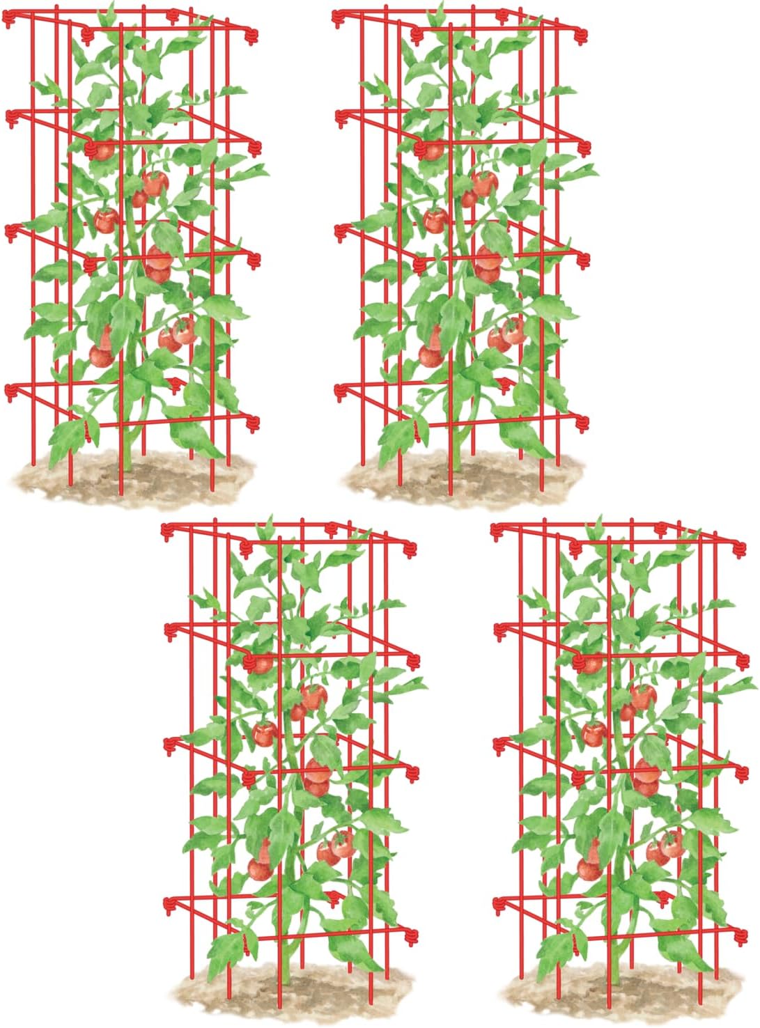 Gardener's Supply Company Lifetime Tomato Cages, Green, Set of 4