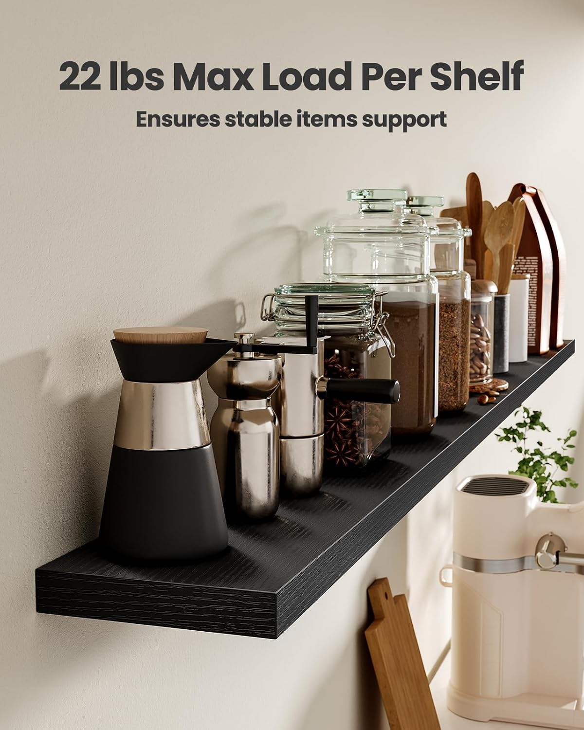 AMADA HOMEFURNISHING Floating Shelves, Wall Shelves for Bathroom/Living Room/Bedroom/Kitchen Decor
