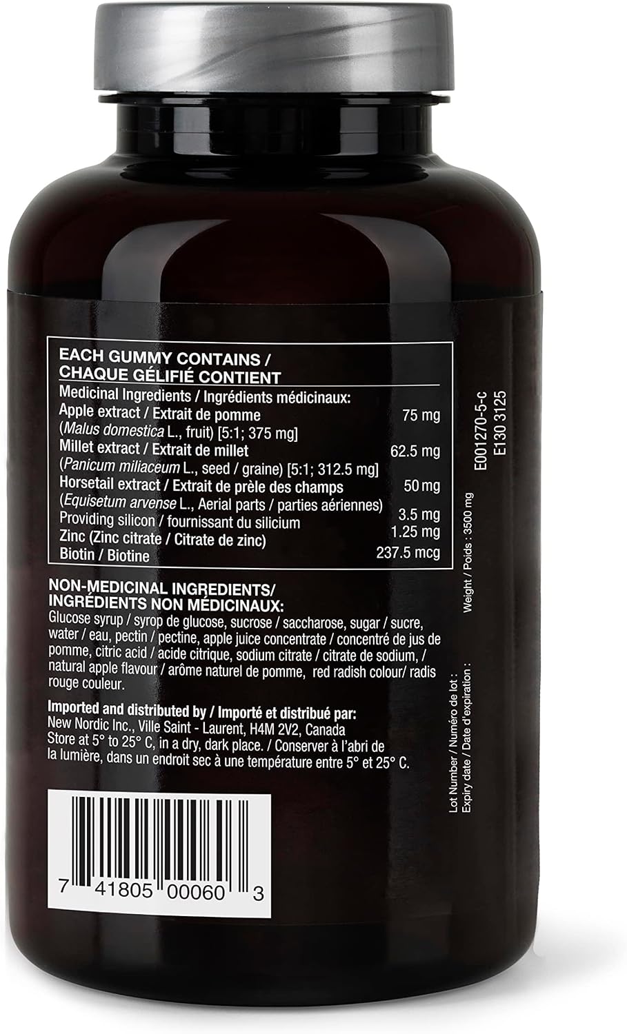 NEW NORDIC Hair Volume Daily Biotin Support Gummies 60-Day Supply - 1 Pk