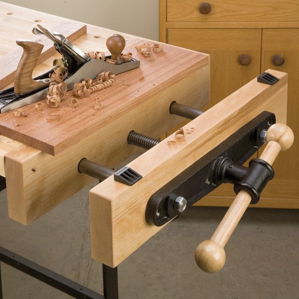 Rockler Quick Release Woodworking Vise Clamps for Woodworking (12”) – Heavy-Duty Bench Vise Woodworking – Quick Wood Vise for Workbench –
