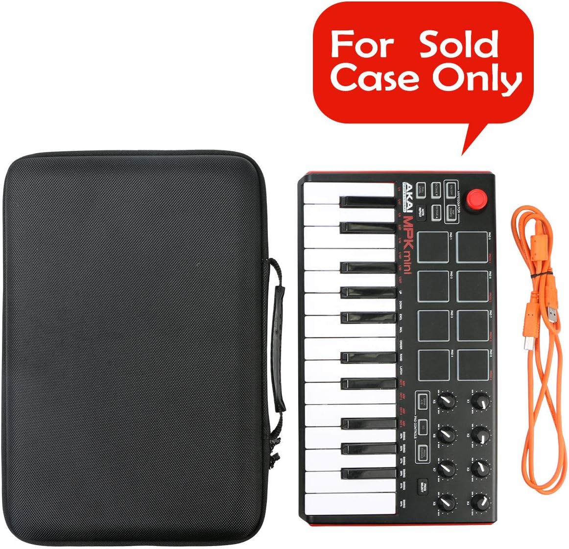 Khanka Hard Travel Case Replacement for Akai Professional MPK Mini MKII & MK3 & MPK Mini Play | 25-Key Ultra-Portable USB MIDI Drum Pad & Keyboard