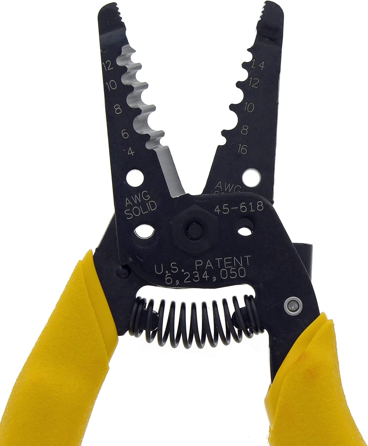IDEAL Electrical Reflex Super T-Stripper Wire Strippers, 8–16 AWG Solid, 10–18 AWG Stranded, Ergonomic Wire Cutter and Stripping Tool with Textured Sleeves, Locking Handle