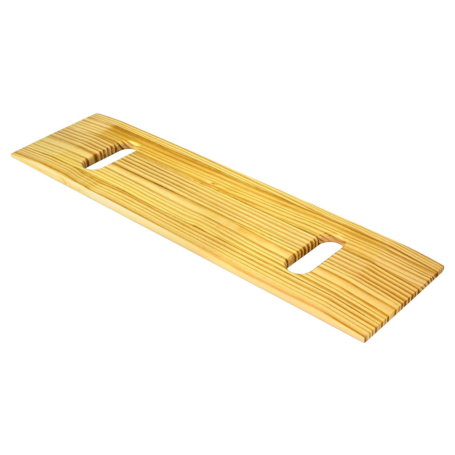 Deluxe Hardwood Transfer Board for Easy Patient Transfer, Slide Assist Device for Transportation, 2 Handgrips 8"x30"