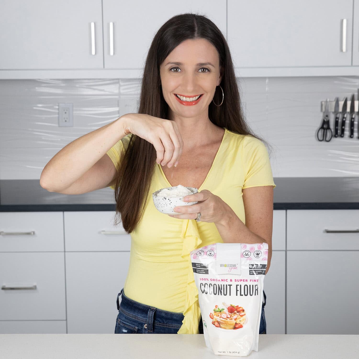 Wholesome Yum Premium Organic Coconut Flour For Baking, Keto, Gluten Free