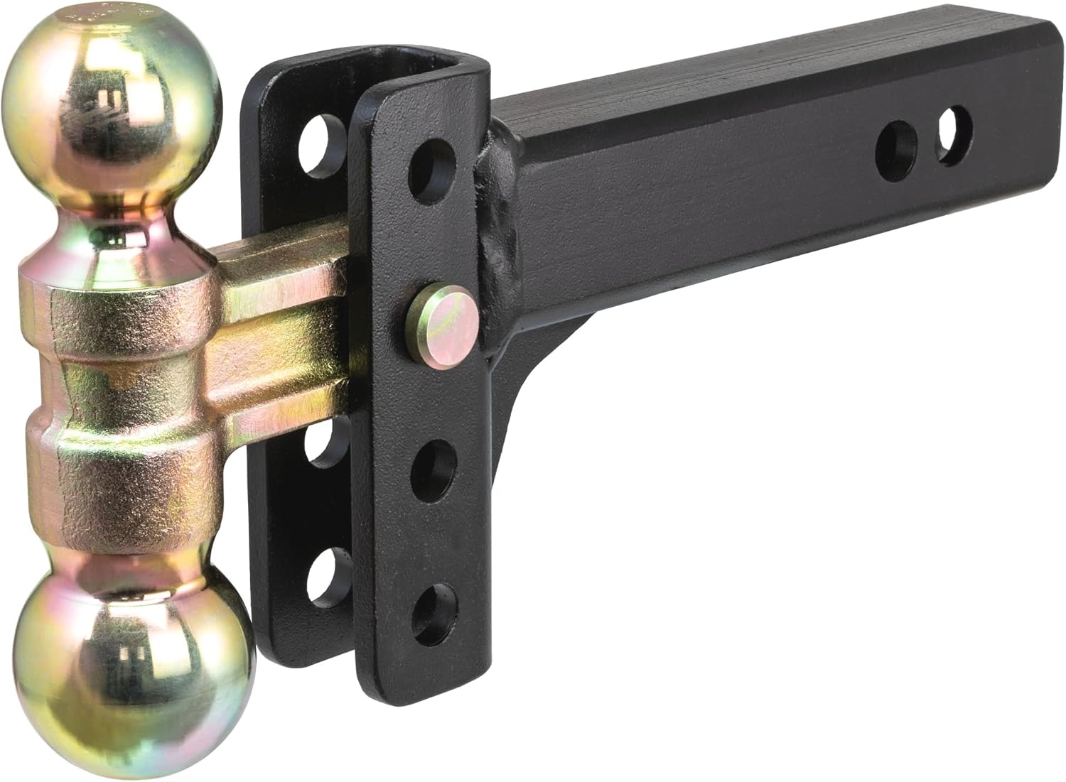 Slim Adjustable Channel Mount with Dual Ball (2" Shank, 10K, 3-3/4" Drop)
