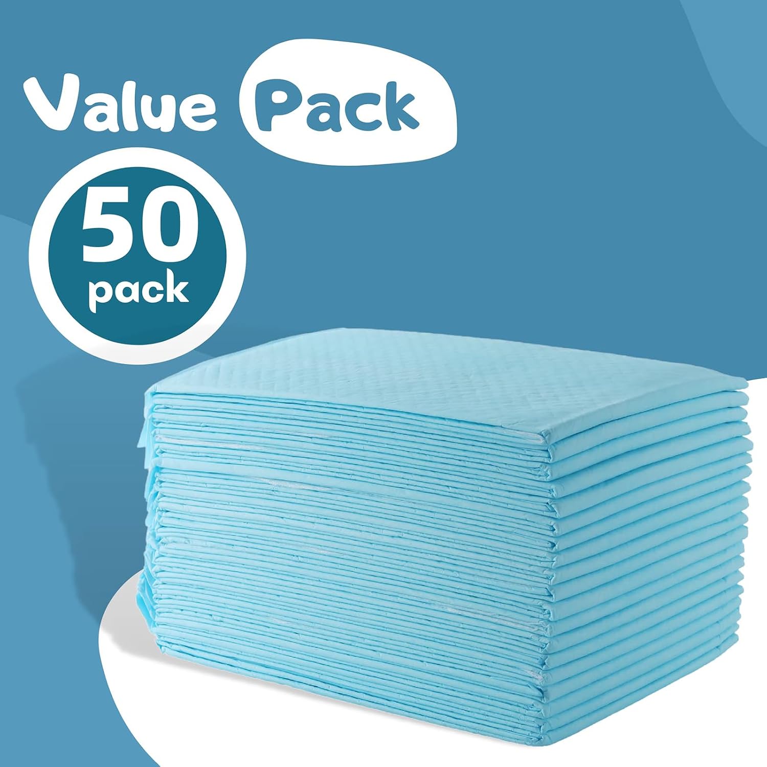 (100 Pads) CalPalmy Ultra Absorbency Pet Toilet Training Pads 18" x 13" Moisture Locking Technology Turns Liquid into Gel - Perfect for Rabbits and