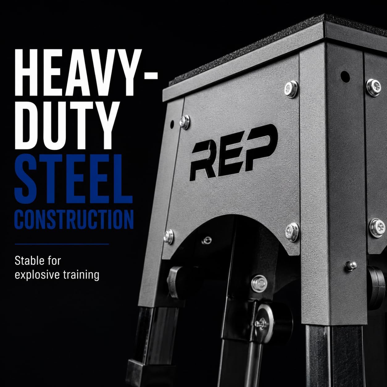 REP Adjustable Plyo Box | Metal Jump Platform | Home Gym Exercise Step | Plyometric Training Equipment | Fitness Workout Bench | Assembled Steel