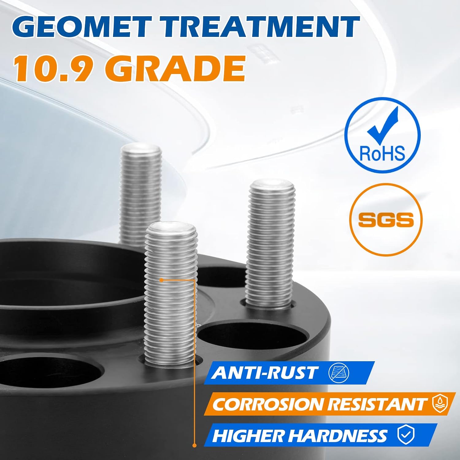 Dynofit 1.5in 6x135 Hub-Centric Wheel Spacers for F150, 87.1mm Hub Bore, M14x1.5 Thread, Forged 6-Lug Wheel Adapters for 2015-2026 Ford F-150