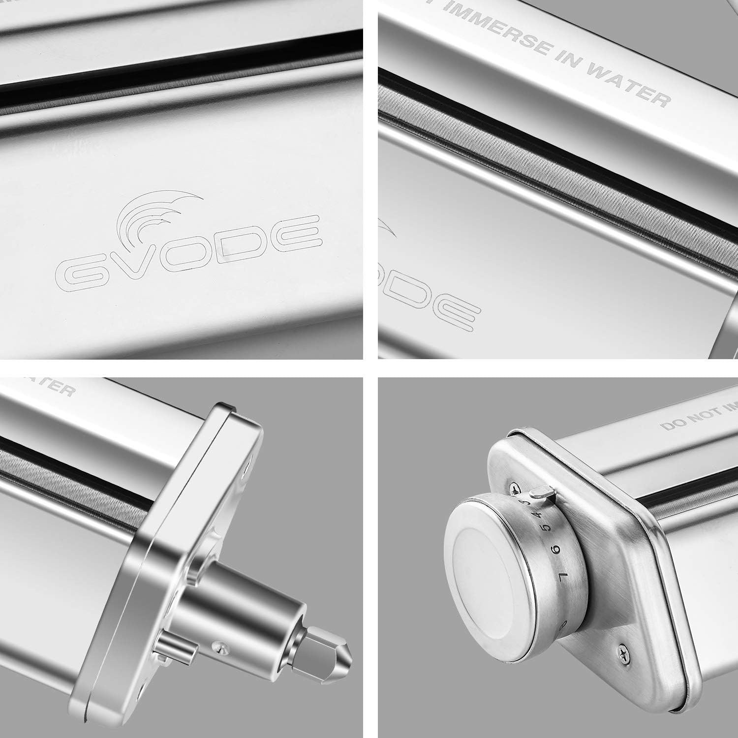 GVODE Pasta Roller Attachment for KitchenAid Stand Mixer, 8 Settings | 304 Stainless Steel, 8 Adjustable Thickness Settings (0.4-2mm), Fits all KitchenAid Stand Mixer Models