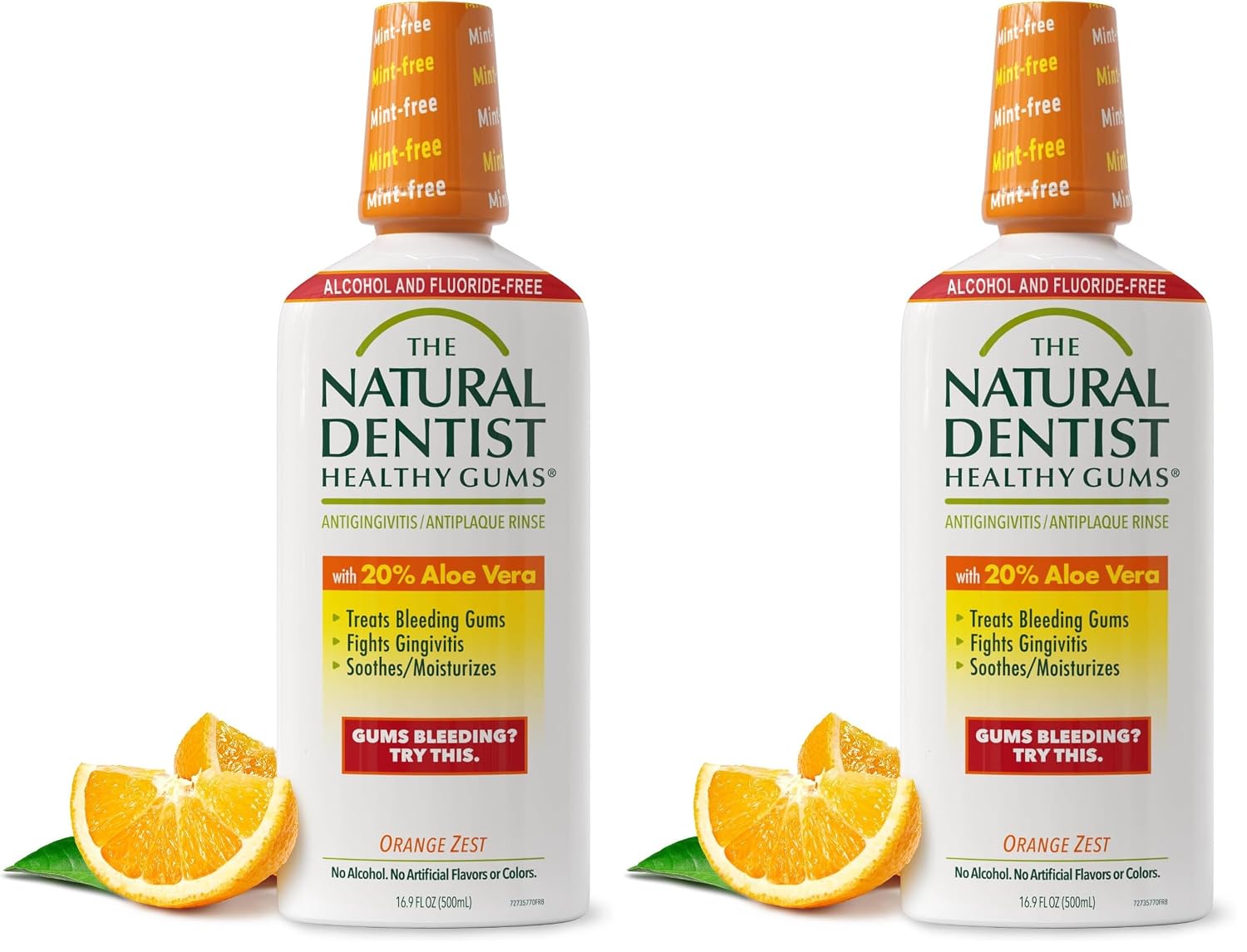 The Natural Dentist Peppermint Twist Mouthwash, No Alcohol & No Fluoride, Plant-Based Daily Rinse that Refreshes & Comforts the Mouth, 16.9 fl oz