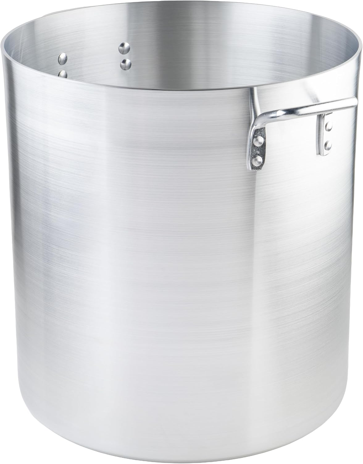 Winco 20 qt Aluminum Heavy-Duty Stock Pot | Thick walls, Riveted handles, Wide base, Great for Stocks, Soups, Pasta and Batch Cooking