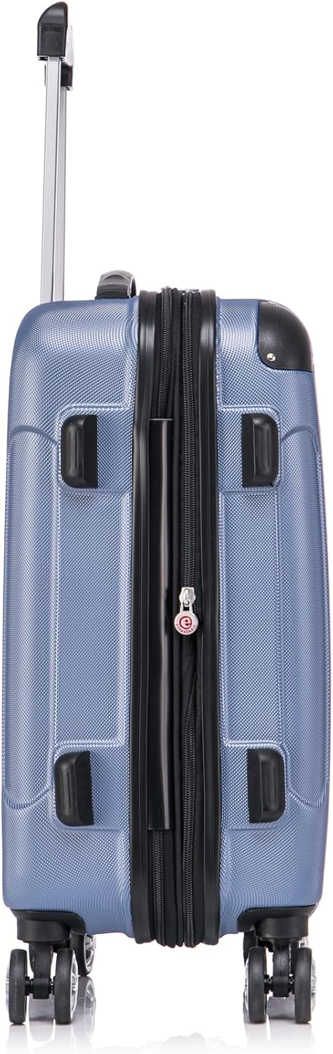 Rockland London Hardside Spinner Wheel Luggage, White, 3-Piece Set (20/24/28)