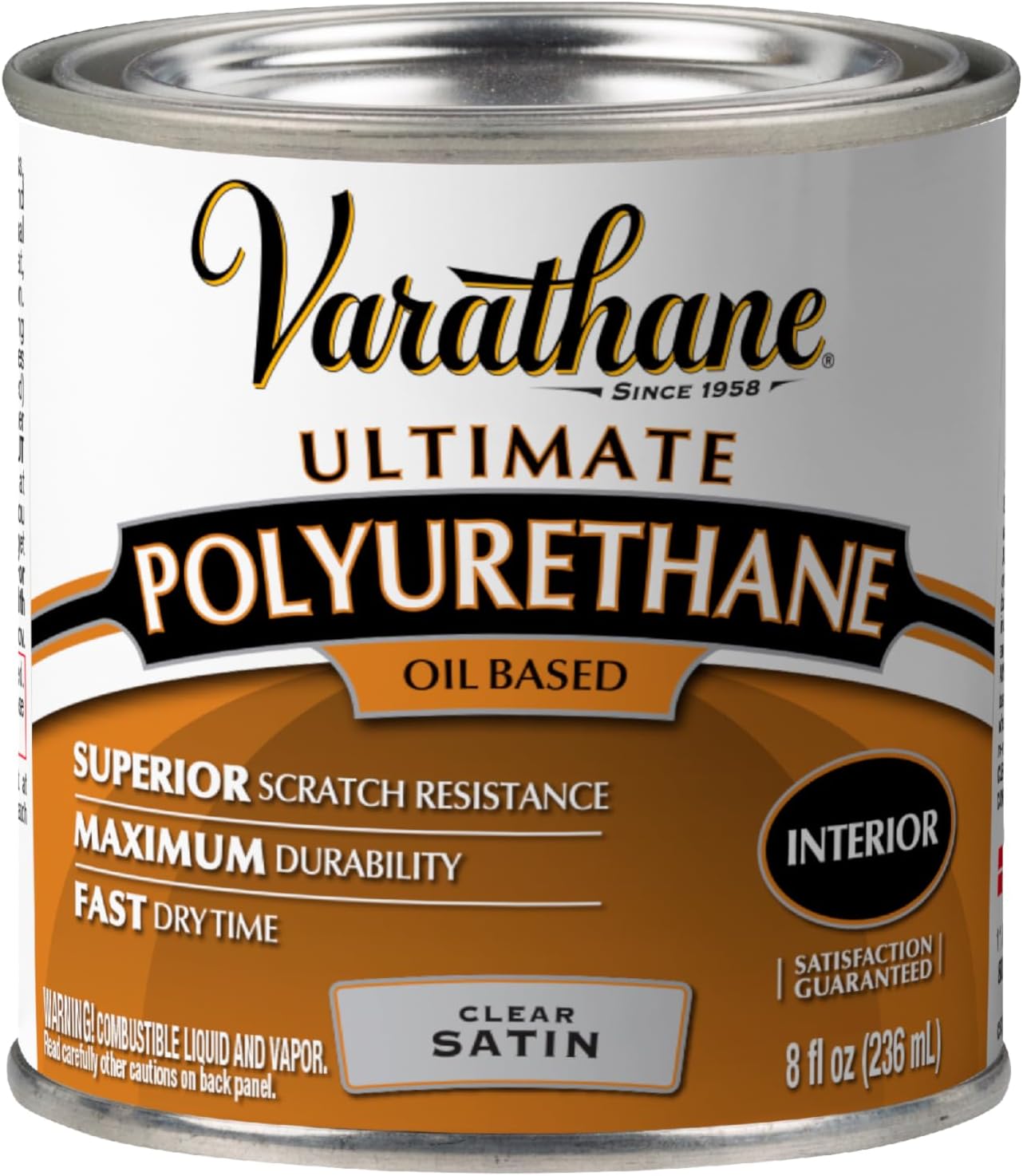 Rust-Oleum 9141H Oil Polyurethane, Quart, Satin Finish