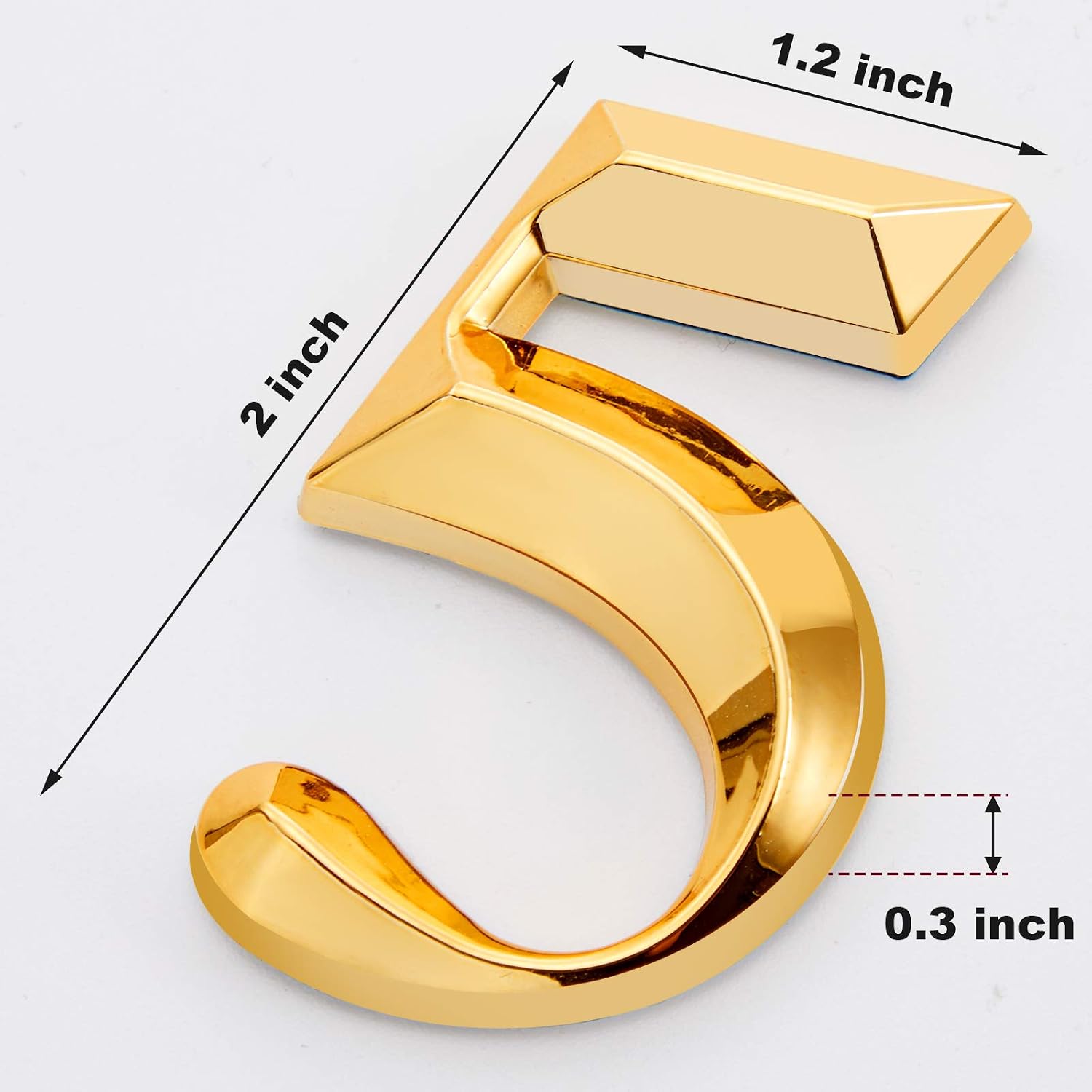 Jetec 10 Pieces 3D Mailbox Numbers 0-9 Self Adhesive 2 Inch Address Numbers Stickers Door House Style Street Mailbox Sign for Apartment Home and