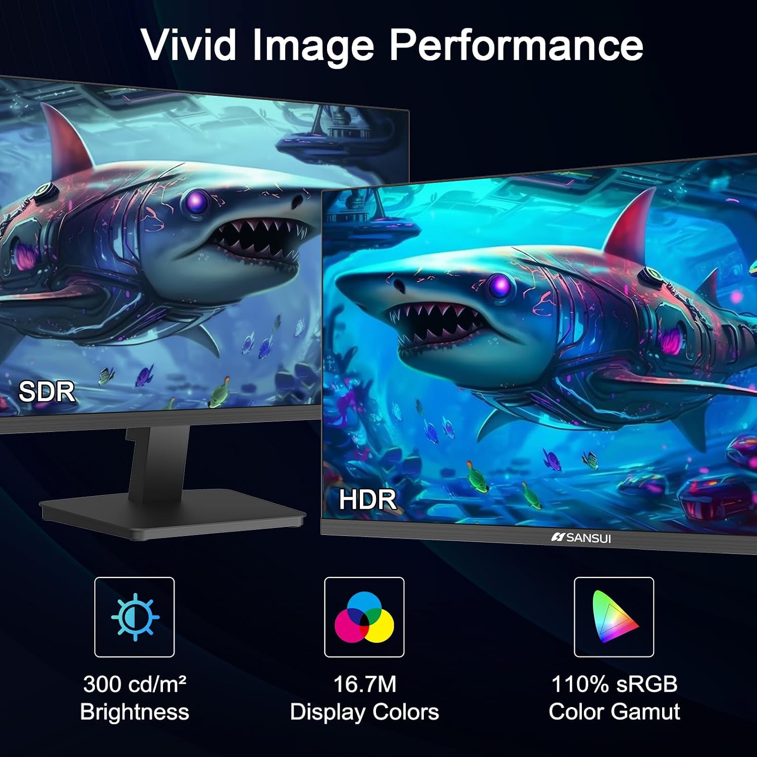 SANSUI 32 Inch Curved 240Hz Gaming Monitor High Refresh Rate, FHD 1080P | Gaming PC Monitor HDMI DP1.4, 1500R Curvature, 1Ms MPRT, HDR,Metal Stand,VESA Compatible(DP Cable Incl.)