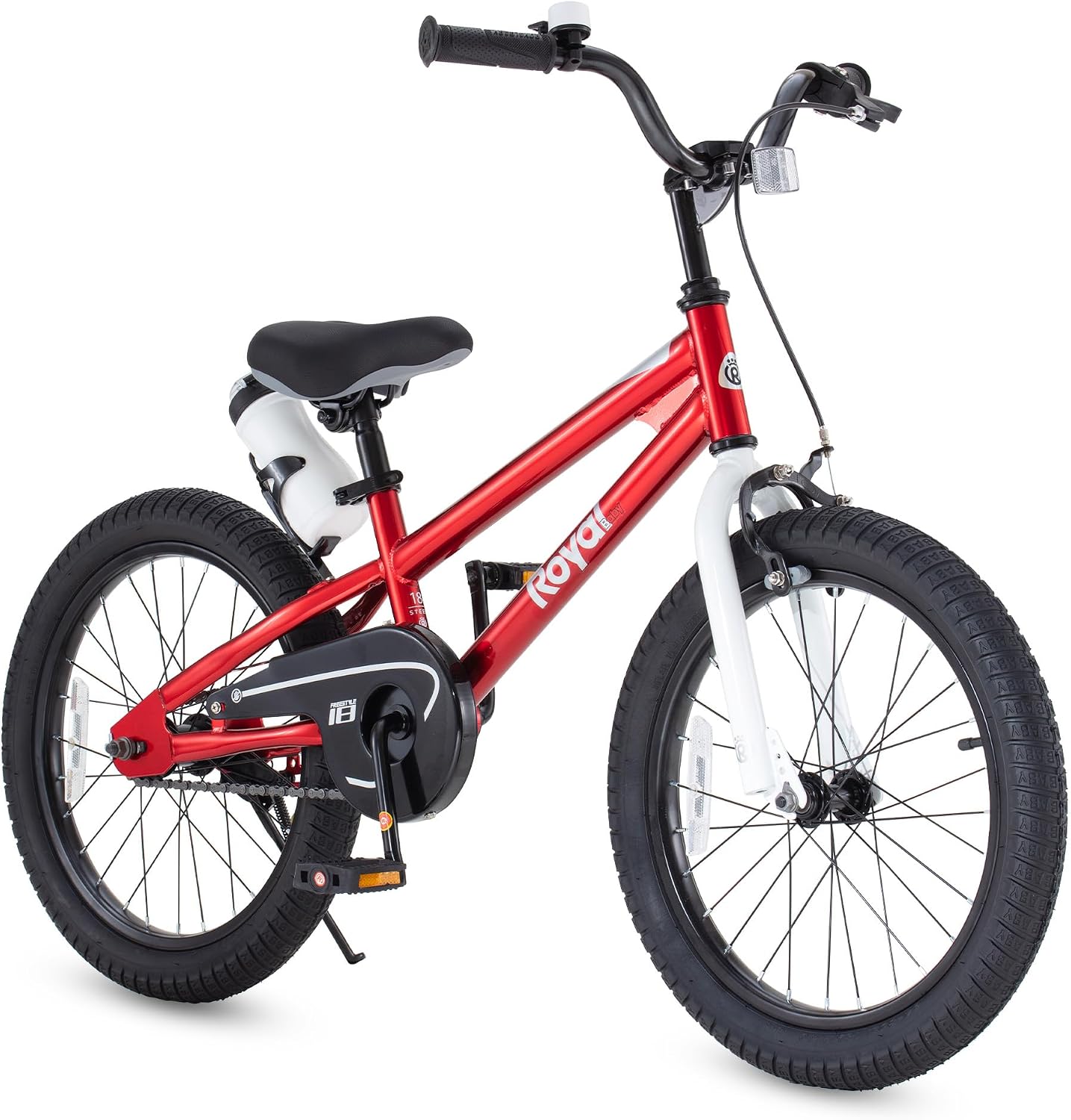RoyalBaby Freestyle Kids Bike 12 14 16 Inch with Training Wheels, 18 Inch with Kickstand, Bicycle for Ages 3-10 Years Boys Girls