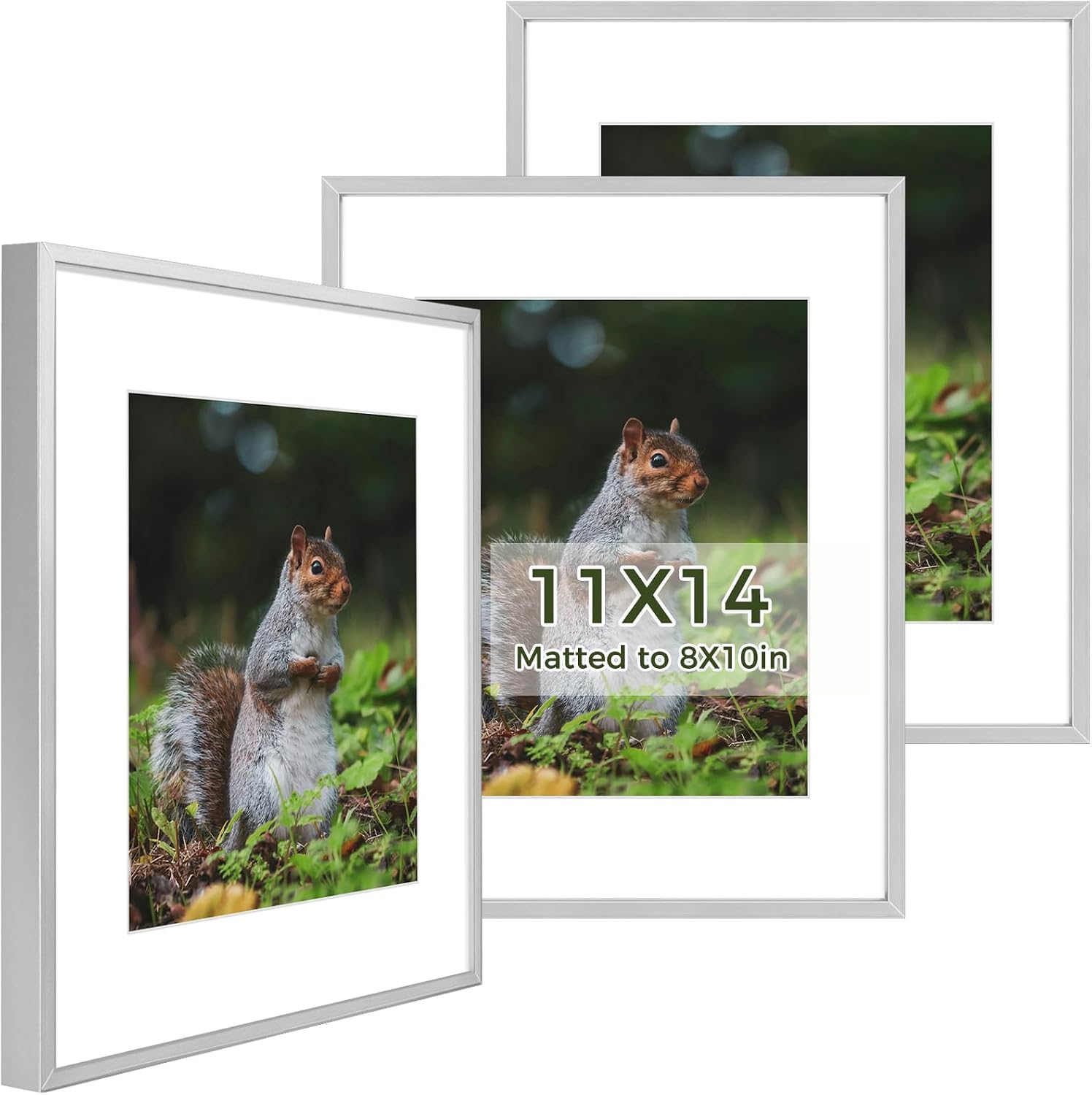 Golden State Art 3 Pack 12x12 Black Aluminum Frames, Real Glass Fronts