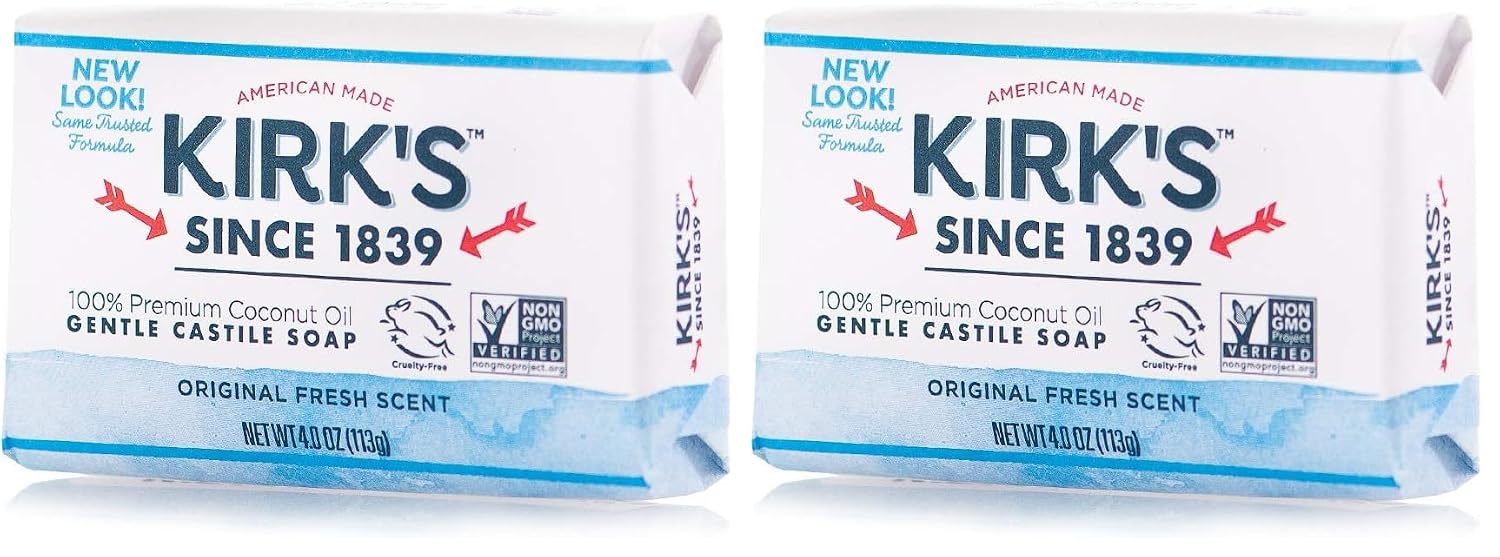 Kirk's Natural Original Castile Soap, 4 Ounce (Packaging may Vary)