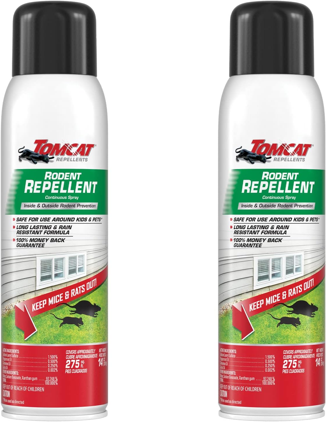 Tomcat Repellents Rodent Repellent Ready-to-Use with Comfort Wand, 1 gal. | For Indoor and Outdoor Mouse and Rat Prevention, Peppermint Oil Spray for Rodents with Cinnamon & Garlic Essential Oils