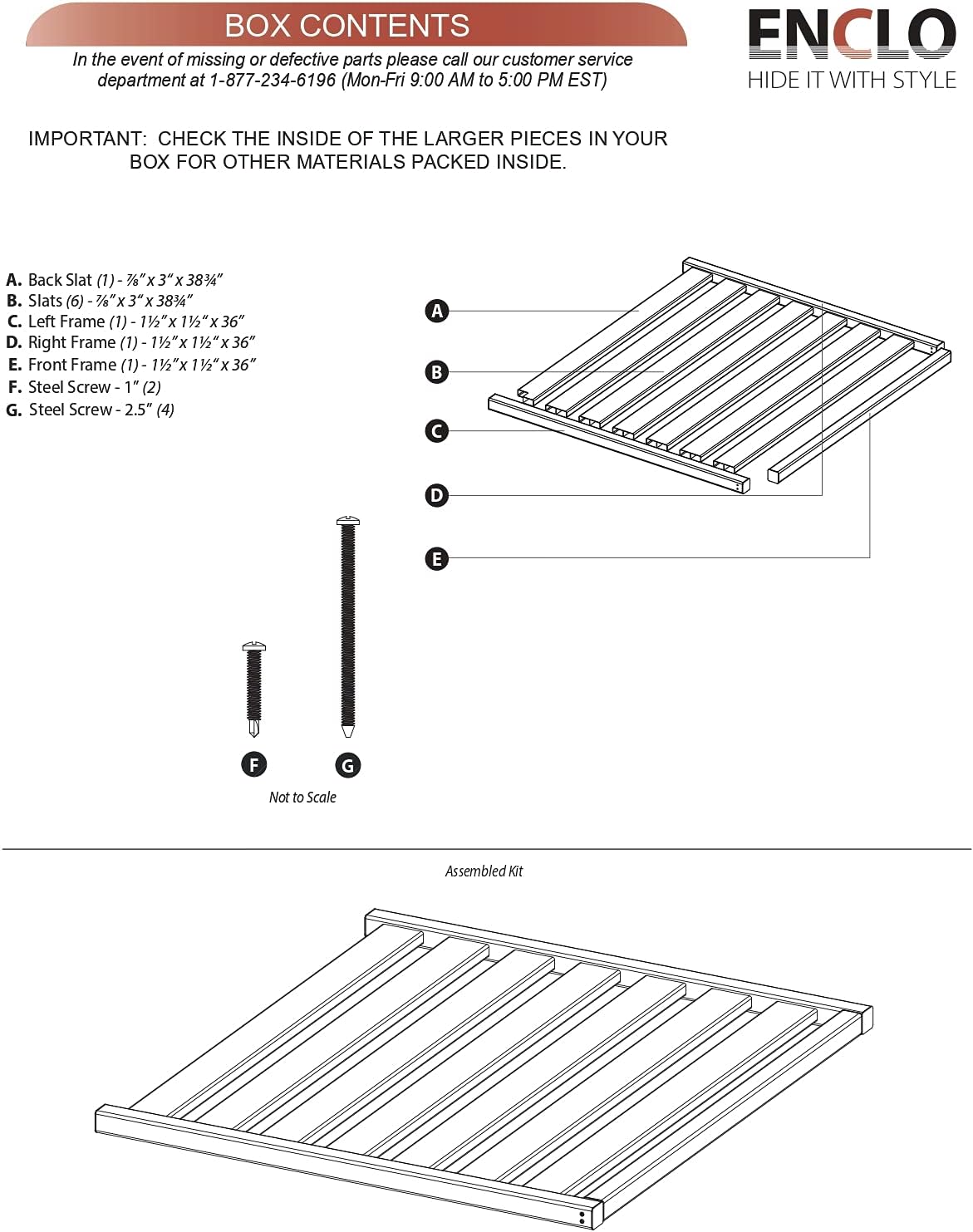 Enclo Privacy Screens ZP19053 Liberty Lattice Rooftop, 1 Slatted Top Accessory, White