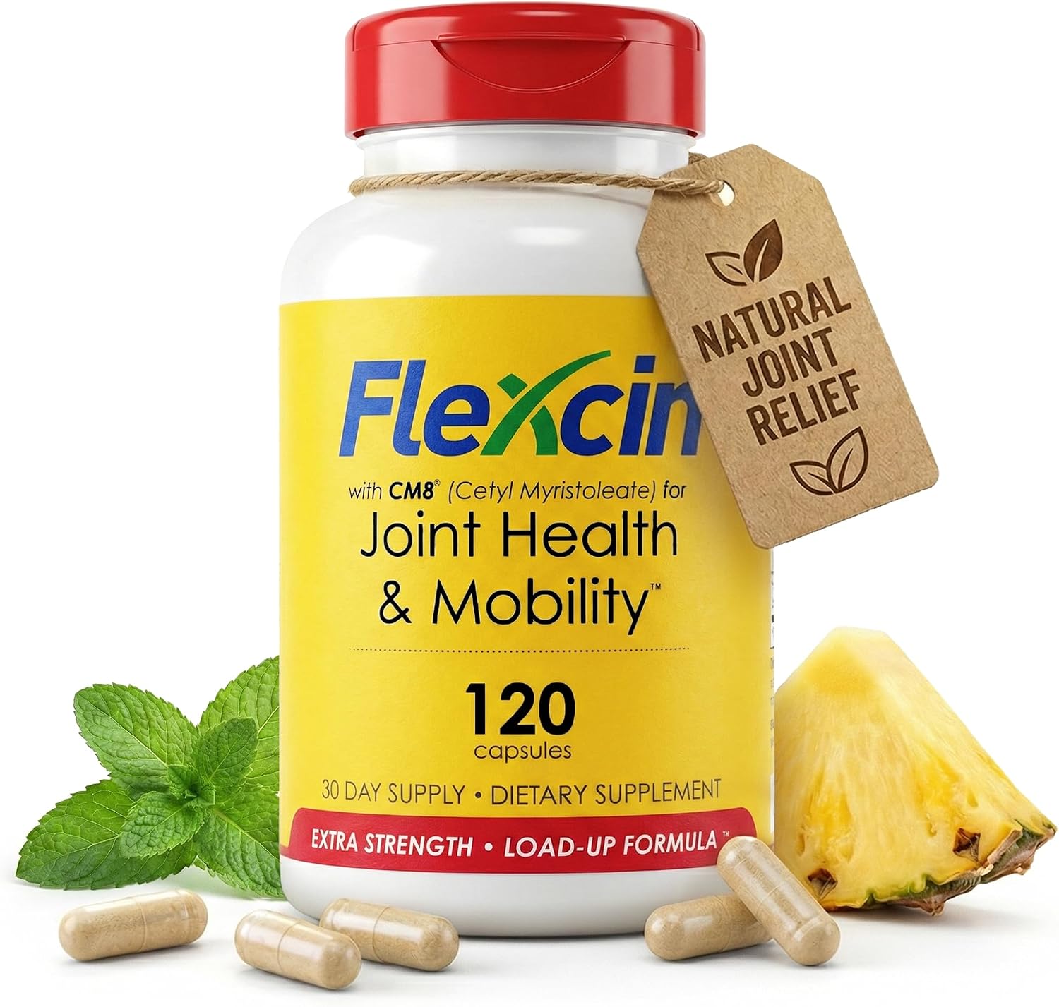 Extra Strength Joint Formula with CM8 (Cetyl Myristoleate) - Joint Supplements for Men and Women with Glucosamine, MSM, Collagen Type II - 120 Capsules