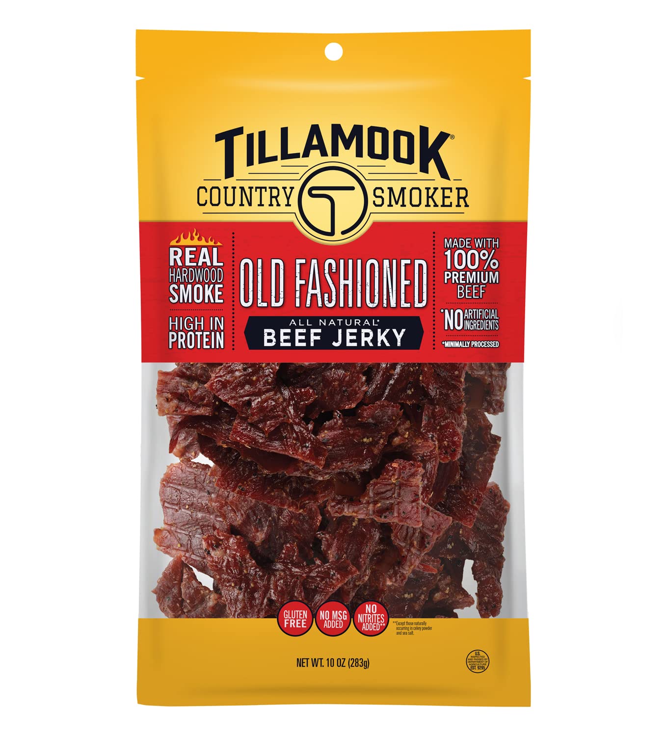 Tillamook Country Smoker Real Hardwood Smoked Beef Jerky, Teriyaki, 10 Ounce
