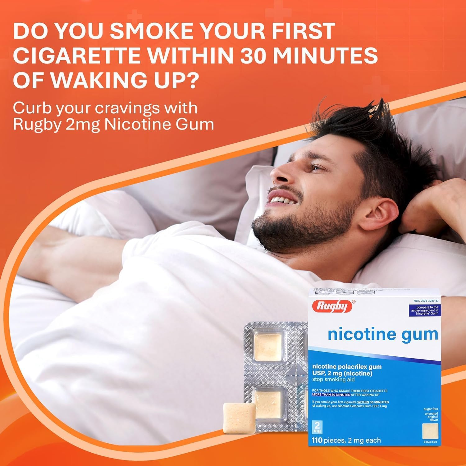 Nicotine Gum 2mg Sugar Free Original Generic for Nicorette 110 Pieces per Box Pack of 4 Total 440 Pieces
