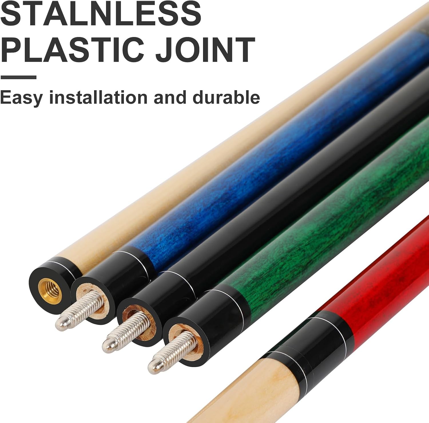 GARSEN Billiard Canada 6A Maple Pool Cue Stick 58 inch House Bar Pool Stick | Free replacement within 2 years,Piano Baking Paint Process,18 oz 19 oz 20 oz 21 oz Available，Several Colors,13mm Cue Tip