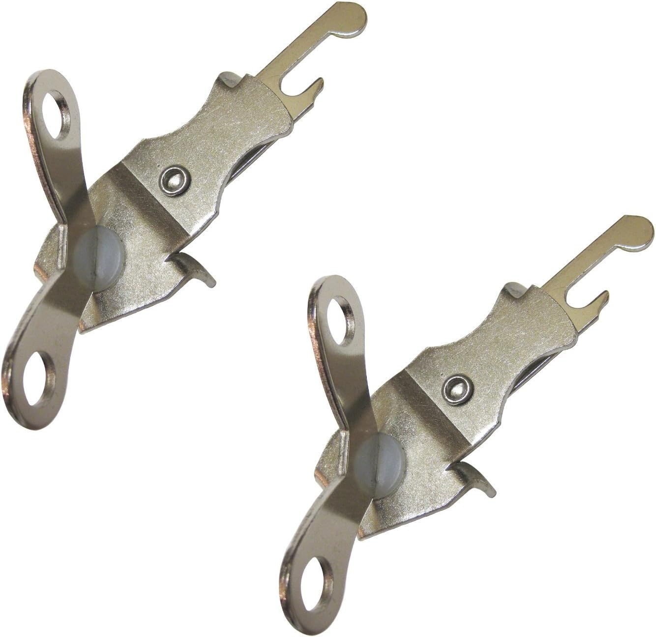 Chef Craft Set of 2 Compact Butterfly Mini Size Can and Bottle Openers, Nickel Plated Steel, 4", Silver