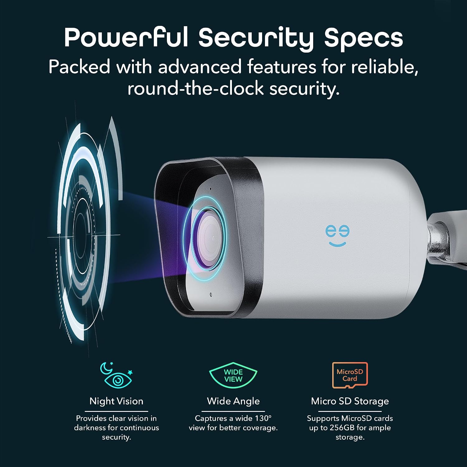 Geeni Hawk 3 4MP Smart Outdoor Security Camera – 2K Ultra HD WiFi Surveillance Camera with Color Night Vision, 30m Long Range, 2-Way Audio, Motion Detection & IP65 Weatherproof
