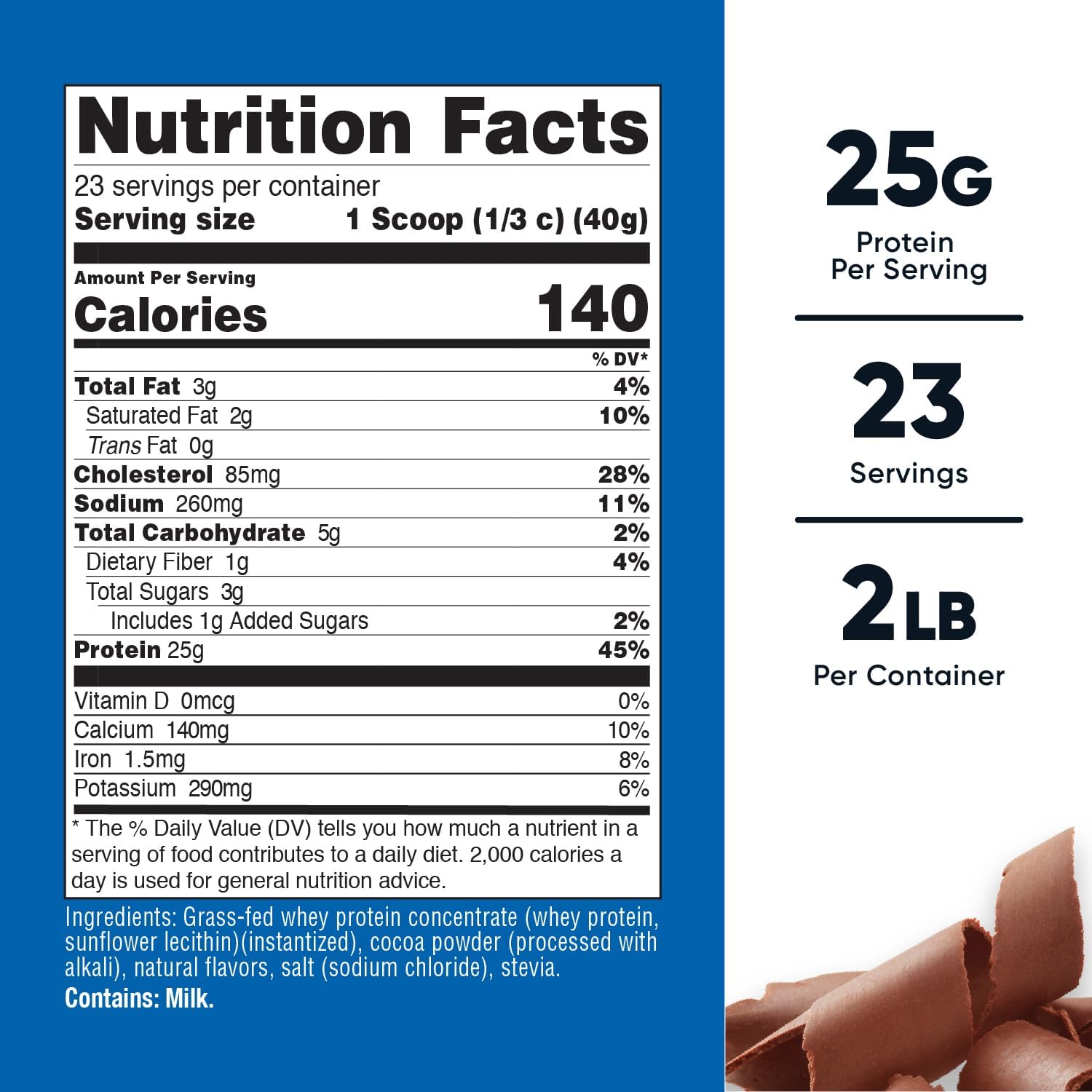 Nutricost Grass-Fed Whey Protein Concentrate (Unflavored) 2LBS | Undenatured, GMO-Free, Gluten Free, Natural Flavors